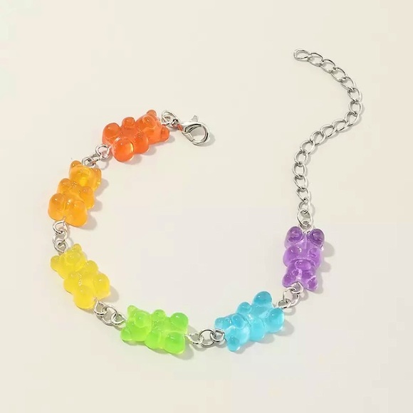 “Sugar High” Gummy Bear Colorful Candy Bracelet - Picture 1 of 8